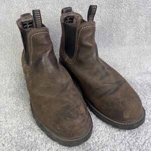 Ariat Boots Mens 14EE Brown Chelsea Steel Toe Waterproof Slip Resistant Work